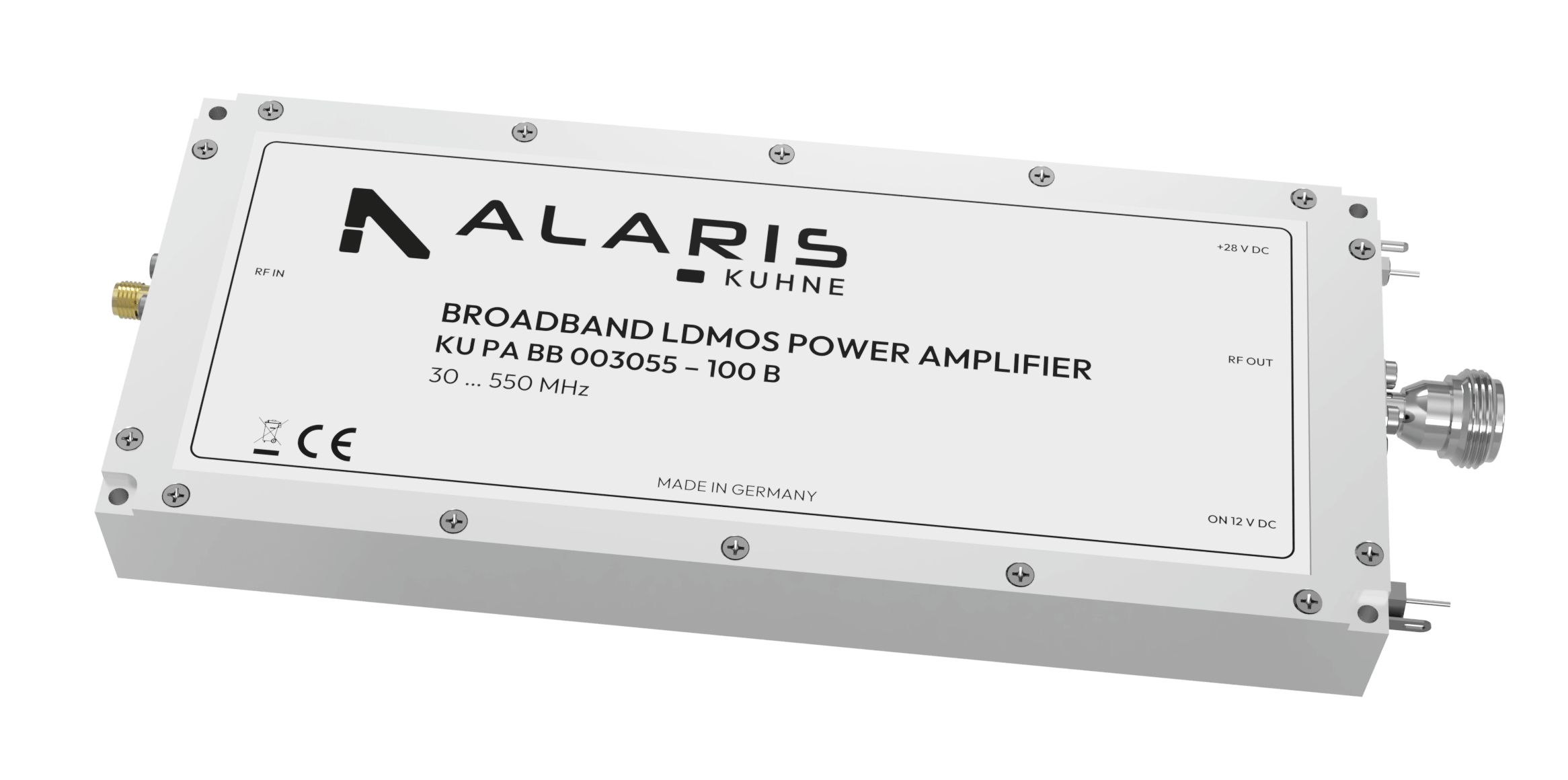 Wideband Power Amplifier, 30 ... 550 MHz, 100 W (KU PA BB 003055 - 100 B)